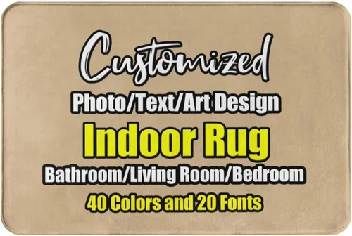 Miniatura 98 de sophiehome Customzied - Alfombras de baño con imagen de texto, alfombra de franela personalizada para interiores para el hogar, dormitorio, baño