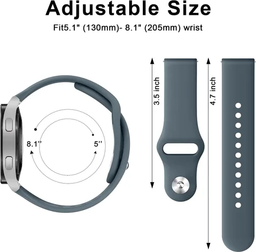 Miniatura 4 de Meliya Compatible con correas de reloj inteligente Veryfit, bandas de silicona de 0.866 pulgadas para Veryfit IDW13 IDW16 IDW19 IDW26 IDW28