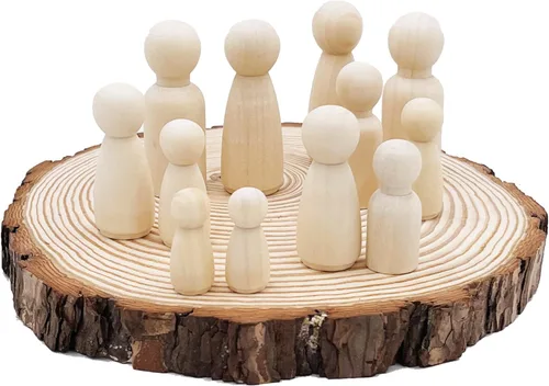 Miniatura 3 de Discos redondos naturales de madera rústica, 6 piezas de 6.3 a 6.7 pulgadas, kit de madera sin terminar, círculos, manualidades, rebanadas de árbol