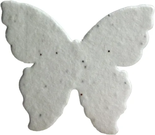 Miniatura 17 de Of The Earth Papel hecho a mano – Papel de semillas de flores silvestres con forma de mariposa – Grande 3 pulgadas – Juego de 100
