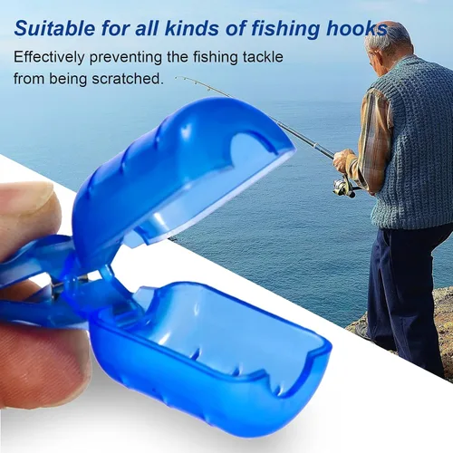 Miniatura 5 de Alomejor Funda para anzuelos de pesca, material EVA, capó protector, ligero, portátil, fácil de abrir y cerrar, paquete de 10
