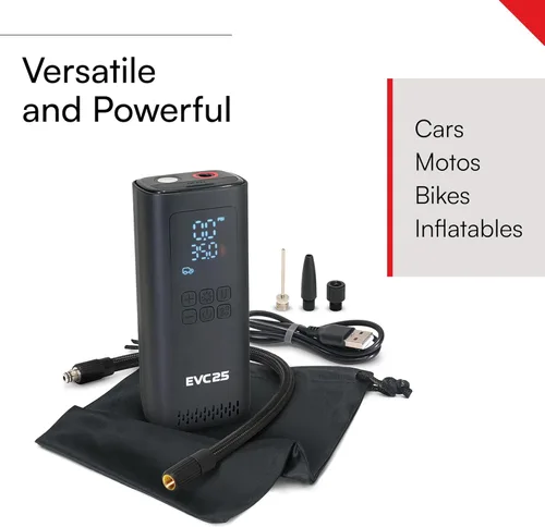Miniatura 5 de Viair Every Vehicle Carry EVC25 - Compresor portátil recargable - Indicador LED con preajuste - Inflador de neumáticos ideal para autos compactos