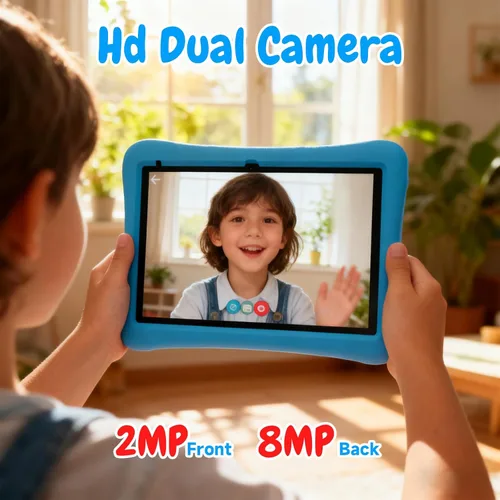 Miniatura 4 de ZZB Tablet Android 15 de 10 pulgadas para niños con funda, 8 GB (3+5 extendidos) RAM + 32 GB de almacenamiento (soporta 1 TB Micro SD), batería