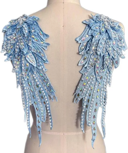 Miniatura 9 de Parches de lentejuelas con alas de ángeles de la guarda, apliques de diamantes de imitación para ropa, chaquetas, jeans, vestido, decoración