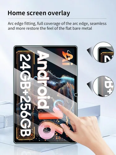 Miniatura 4 de Protector de pantalla para TABWEE T20 Android 16 tabletas de 10 pulgadas, antiarañazos, dureza 9H, sensible al tacto, bordes redondeados 2.5D, sin