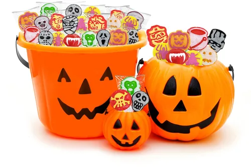 Miniatura 3 de Fruidles Caramelos de paletas de tatuaje de Halloween, paquete variado, rellenos de bolsas de fiesta, envueltos individualmente (1 libra)