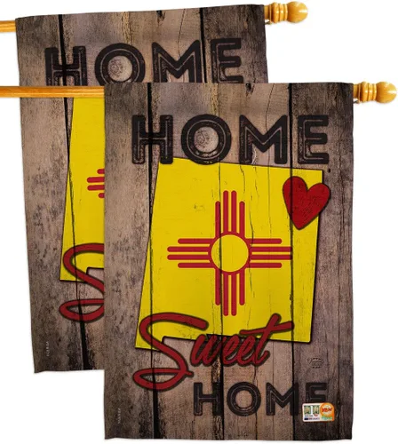 State New Mexico Home Sweet House Flags 2 pcs Pack Americana States USA American Territories Republic Country Particular Area Small Decorative Gift