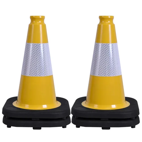 Miniatura 52 de OrangeStar Conos de Tráfico de 36" Paquete de 6 Conos de Seguridad Azules con Collares Reflectantes, Base de Servicio Pesado para Construcción