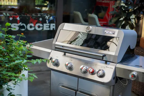 Miniatura 2 de Monument Grills 4+1 Barbacoa al Aire Libre de Acero Inoxidable con Gas Propano, 4 Quemadores y 1 Quemador Lateral de 62,000 BTU, Barbacoa de Jardín