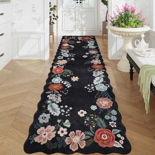 Miniatura 11 de Homcomoda Alfombras florales de cocina para piso, 3 piezas, alfombra de cocina antideslizante de granja, alfombra de cocina lavable, antideslizante