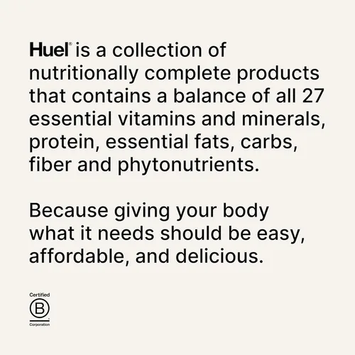 Miniatura 8 de Huel Edición Negra Polvo de Proteína Vegano de 40g con Caramelo Salado Comida Nutricionalmente Completa 27 Vitaminas y Minerales, Sin Gluten