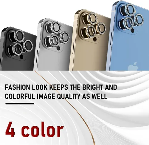 Miniatura 7 de Suoman Paquete de 3 protectores de lente de cámara para iPhone 12 Pro Max, vidrio templado 9H, [no afecta las tomas nocturnas], cubierta protectora