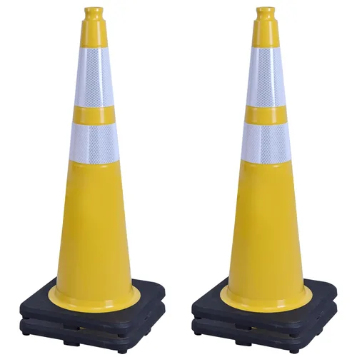 Miniatura 27 de OrangeStar Conos de Tráfico de 36" Paquete de 6 Conos de Seguridad Azules con Collares Reflectantes, Base de Servicio Pesado para Construcción