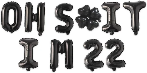 Miniatura 47 de Globos de látex de 16 pulgadas con texto en inglés "Oh I'm 14" Black Hallo Fourteen Cheers to 14 Years Old Theme Decor for Man Woman Happy 14th