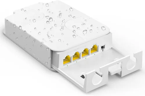 Miniatura 10 de Yuanley extensor PoE de 5 puertos Gigabit con 4 salidas PoE, 90W de entrada, mini interruptor de 5 canales de 1000Mbps IEEE 802.3af/at/bt, carcasa