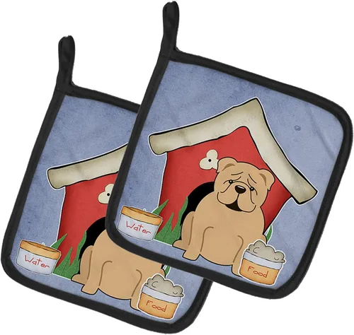 Miniatura 116 de Caroline's Treasures BB2894PTHD Dog House Collection Chow Chow Chow - Par de soportes para ollas, 7.5HX7.5W, multicolor 4-Azul