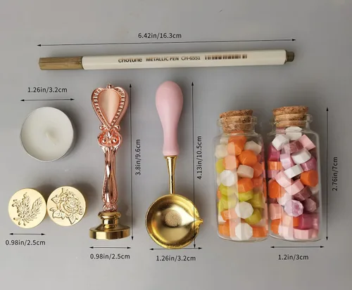 Miniatura 2 de Juego de 3 sellos de cera personalizados, estilo europeo, vintage, juego de sellos de cera para invitaciones de boda, paquetes de vino, sobres