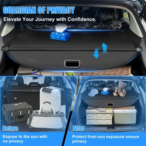 Miniatura 3 de AUXKO Cubierta retráctil de carga para Toyota Prius 2015-2010, cubierta de maletero de carga, cubierta de seguridad para 2015 2014 2013 2012 Prius