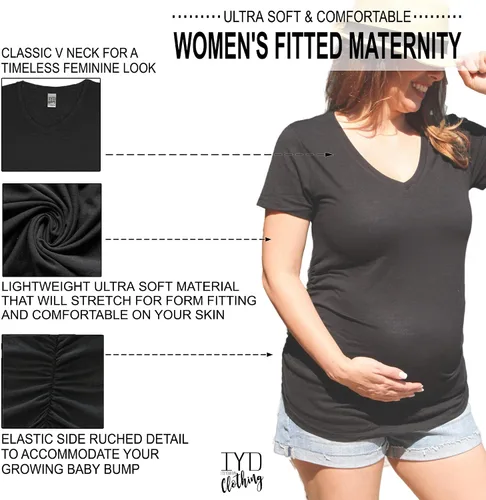 Miniatura 5 de It's Your Day Clothing Eating Tacos for Two - Camiseta de maternidad para embarazo