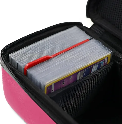 Miniatura 5 de Quiver Time Estuche de transporte de tarjetas Pink Bolt para cartas de Pokémon y otros juegos TCG, bolsa de almacenamiento para cartas de Rosa