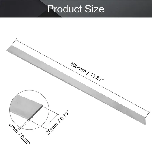 Miniatura 2 de Utoolmart Broca de herramienta de torno HSS 0.079 in x 0.787 in x 11.811 in Torno cuadrado Torno Herramienta de torneado en blanco de acero de alta