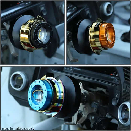 Miniatura 7 de NRG Innovations NRG-SRK-171H adaptador de liberación rápida para volante con buje corto, patrón de pernos 6 X 70mm, compatible con Jeep Wrangler TJ
