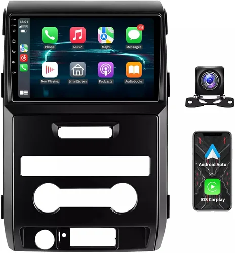 Miniatura 2 de Android 14 Radio de coche para Ford F150 F-150 2009-2014, 9 pulgadas pantalla táctil Radio doble DIN Carplay Android Auto estéreo del coche GPS Navi