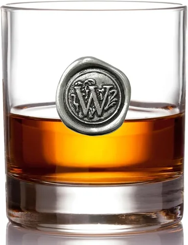 Miniatura 26 de English Pewter Company - Vaso de whisky de 11 onzas con inicial de monograma, regalos únicos para hombres, regalos personalizados con tu elección