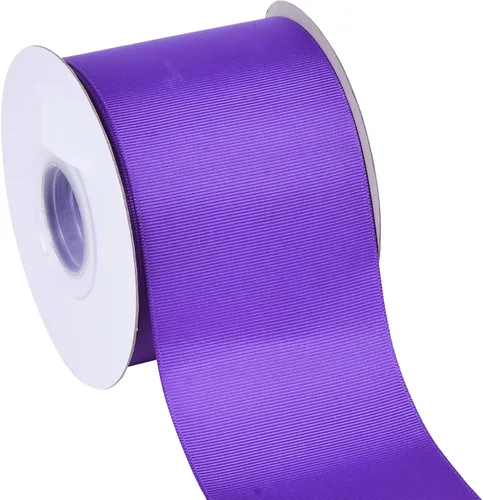 Miniatura 43 de YAMA Rollo de cinta de grogrén sólido, 1 pulgada, 25 yardas para cintas de envoltura de regalos, color blanco