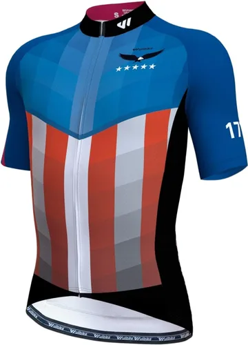 Miniatura 2 de Lo.gas Camiseta de ciclismo de Estados Unidos para hombre, manga corta, camisetas de ciclismo con bandera americana, ropa de bicicleta de carretera