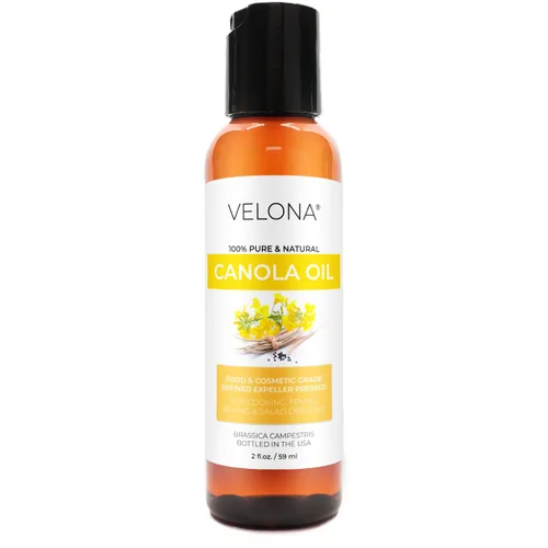 velona - Aceite de semilla de canola – 2 onzas líquidas | Aceite portador 100% puro y natural | Refinado, prensado con expulsor | Cocina, aderezo,