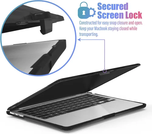 Miniatura 4 de IBENZER Hexpact Funda para MacBook Pro de 13 pulgadas 2026 2025 2024 2023 2022-2016 M2 M1 A2338 A2289 A2251 A2159 A1989 A1708 A1706, funda