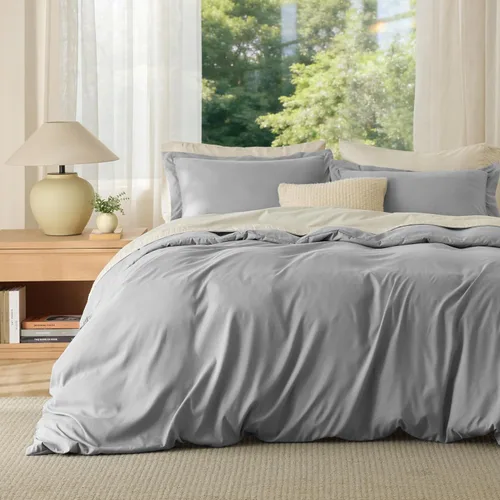 Bedsure Funda de edredón tamaño King: juego de ropa de cama suave de doble cepillado para niños y adultos, cierre de cremallera, 3 piezas, incluye 1