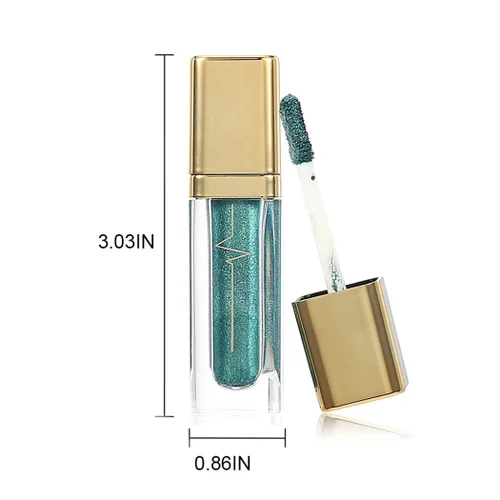 Miniatura 2 de Kilshye Sombra de ojos líquida con purpurina, sombras de ojos metálicas, sombra de ojos de alto pigmento, sombra de ojos impermeable de larga C