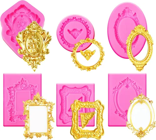 Miniatura 11 de Molde de hojas de abanico de 5 piezas, moldes de hojas de palma, esferas de perlas, moldes de caramelo boho de silicona para fondant, molde