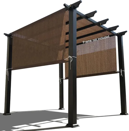 Cubierta de sombra para pérgola – Toldo de repuesto para pérgola con paño de sombra transpirable para pérgola de 10 x 10 y 12 x 10 pies (14 pies x