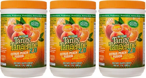 Miniatura 4 de Youngevity Beyond Tangy Tangerine 2.0 Citrus Peach Fusion Complejo multivitamínico y mineral, hecho con alimentos naturales y integrales, 8,000 ORAC