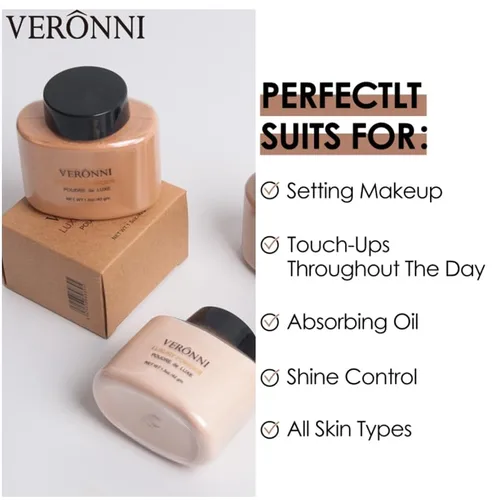 Miniatura 2 de Polvo de ajuste suelto de 4 colores, maquillaje de plátano de lujo para acabado facial, cobertura de larga duración, acabado mate iluminador