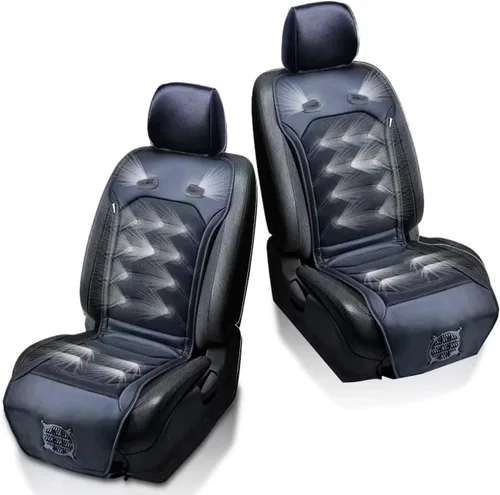 Miniatura 8 de ZONETECH Cojín de Asiento de Coche con Enfriamiento - Negro 12V Masajeador Enfriador Automotriz Cómodo Almohadilla - Circulación de Aire