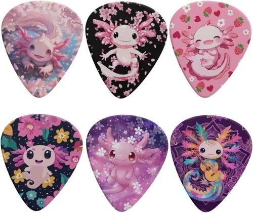 Miniatura 34 de KEIAHUAN Cool Skull - Púas de guitarra – Plectros triángulos clásicos para bajos, guitarras acústicas y eléctricas – Púas pesadas para guitarristas