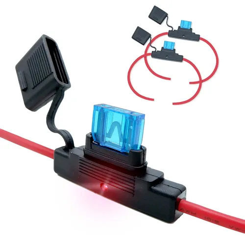 Miniatura 12 de Paquete de 5 resistentes al agua, IP67, portafusibles ATO/ATC en línea, 12 AWG para automóviles, marinos