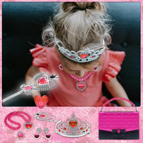 Miniatura 5 de Kit de maquillaje para niños para niñas, kit de maquillaje real, juguetes para niñas pequeñas y no tóxicos, juego de princesa para niños, regalo