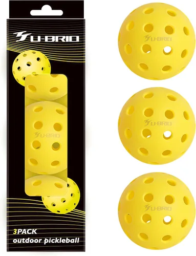Miniatura 12 de Paquete de 3/4/12 pelotas de pickleball para exteriores de grado profesional de 40 agujeros, probadas por jugadores con diseño resistente al viento