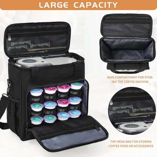 Miniatura 2 de Bolsa de transporte para cafetera compatible con Keurig K-Mini o K-Mini Plus, bolsa de almacenamiento portátil para cafetera de una sola porción