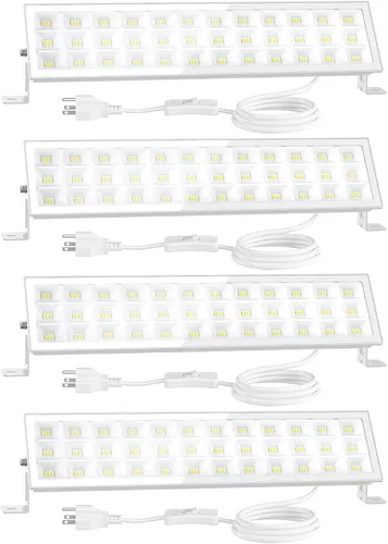 Miniatura 10 de Onforu Paquete de 1 luces LED para tienda, 100 W, 14000 lm, luces de trabajo LED ultra brillantes, luz de garaje blanca de 6500 K, iluminación