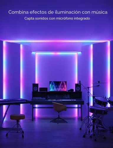 Miniatura 8 de Govee RGBIC - Tira de luces LED de 9.8 pies con cubiertas, luces LED inteligentes que funcionan con Alexa y Google Assistant, canal difusor