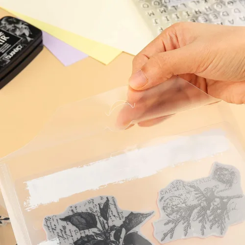 Miniatura 6 de 10 bolsillos de plástico transparente y hojas magnéticas de goma suave, juego de hojas de almacenamiento magnéticas para almacenamiento de troqueles