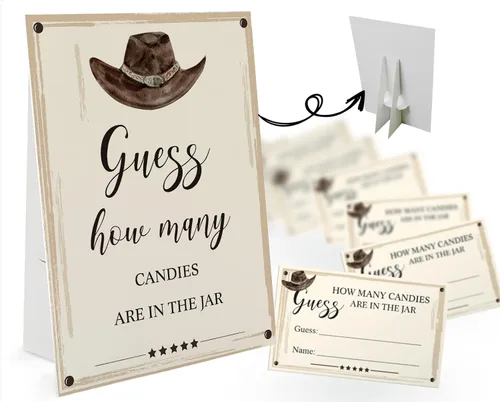 Miniatura 7 de Cowboy Don't Say Baby Game (1 letrero y 50 mini pinzas naturales para la ropa) Juego de Don't Say Baby Shower, decoraciones de baby shower