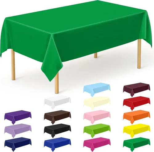Miniatura 96 de Suministros de regreso a clases, 2 manteles de 108 x 54 pulgadas, manteles desechables coloridos para el primer día de escuela, rectangular