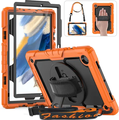 Miniatura 10 de HXCASEAC Funda para Samsung Galaxy Tab A8 de 10.5 pulgadas, protectora con protector de pantalla, correa de mano, soporte para bolígrafo, resistente